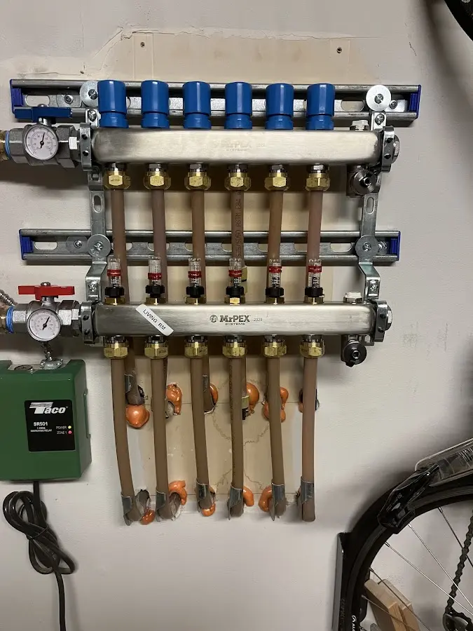 Plumber performing Gas Line Installation at a residential property in Mount Olive